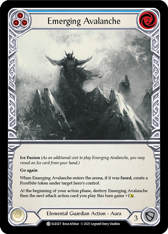Emerging Avalanche (Blue) [ELE027] (Tales of Aria)  1st Edition Normal | The CG Realm