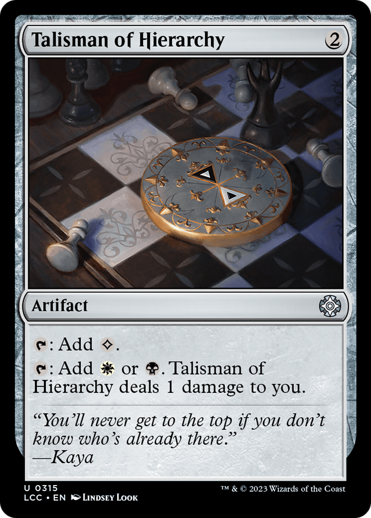 Talisman of Hierarchy [The Lost Caverns of Ixalan Commander] | The CG Realm