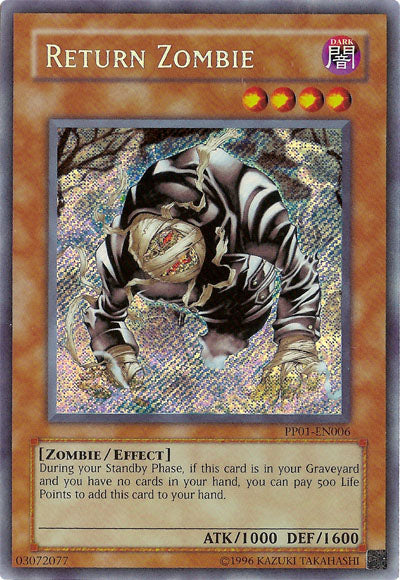 Return Zombie [PP01-EN006] Secret Rare | The CG Realm