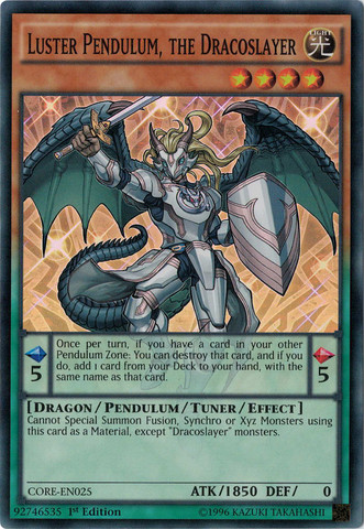 Luster Pendulum, the Dracoslayer [CORE-EN025] Super Rare | The CG Realm