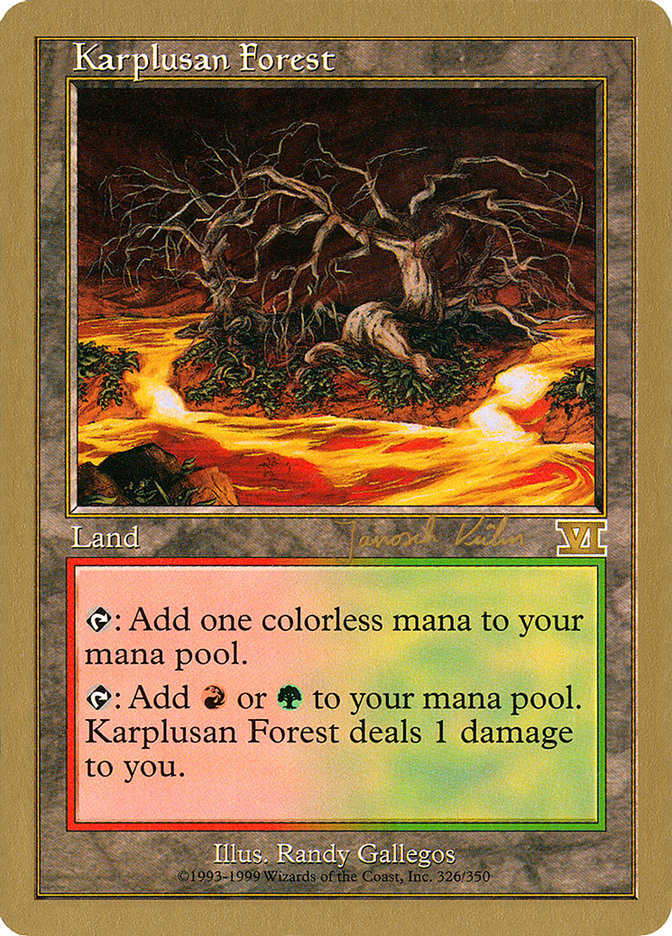 Karplusan Forest (Janosch Kuhn) [World Championship Decks 2000] | The CG Realm