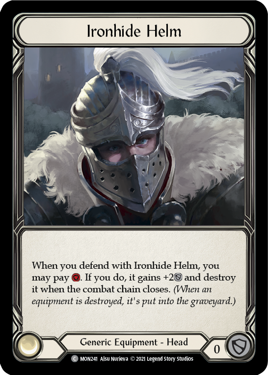 Ironhide Helm [MON241-CF] (Monarch)  1st Edition Cold Foil | The CG Realm
