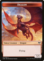 Elf Warrior // Dragon Double-Sided Token [Kaldheim Tokens] | The CG Realm