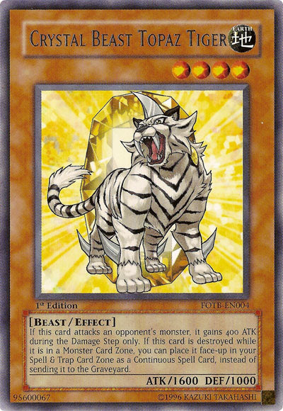 Crystal Beast Topaz Tiger [FOTB-EN004] Rare | The CG Realm