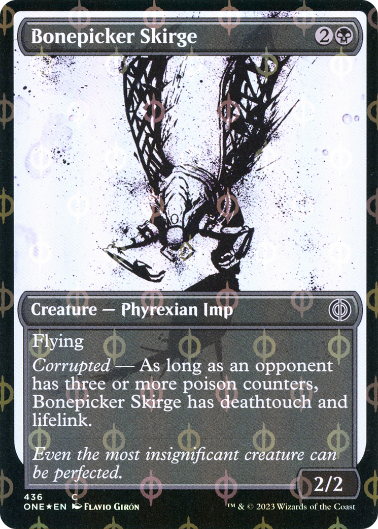 Bonepicker Skirge (Showcase Ichor Step-and-Compleat Foil) [Phyrexia: All Will Be One] | The CG Realm