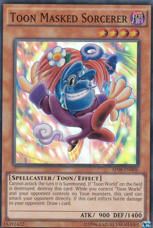 Toon Masked Sorcerer [AP08-EN006] Super Rare | The CG Realm