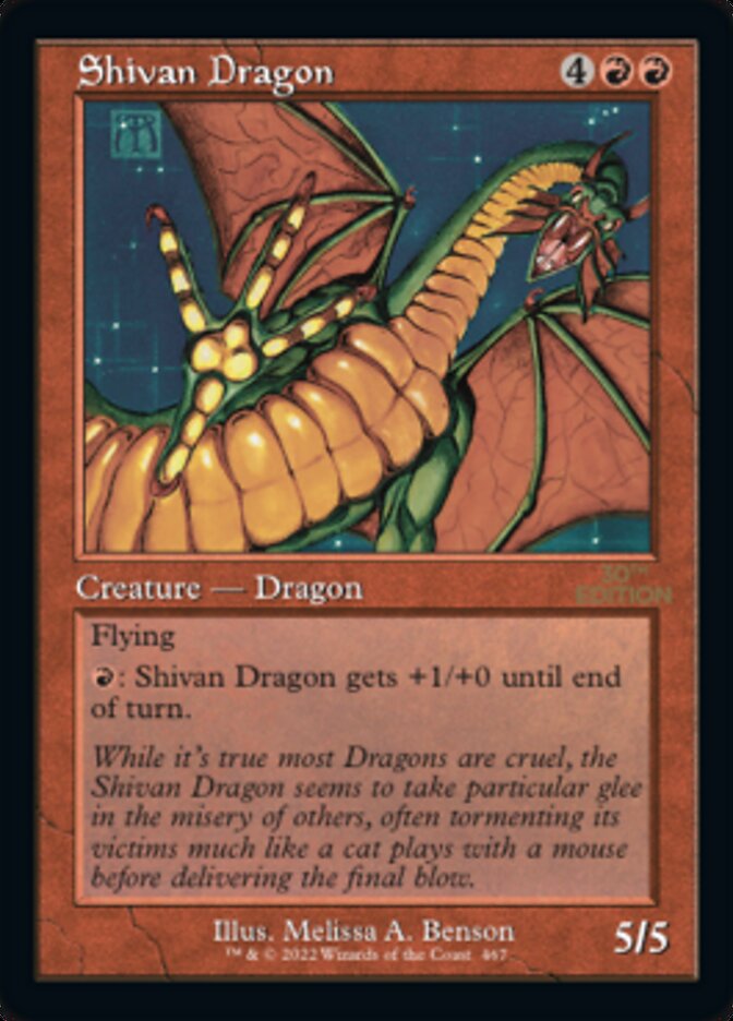 Shivan Dragon (Retro Frame) (30A-467) - 30th Anniversary Edition