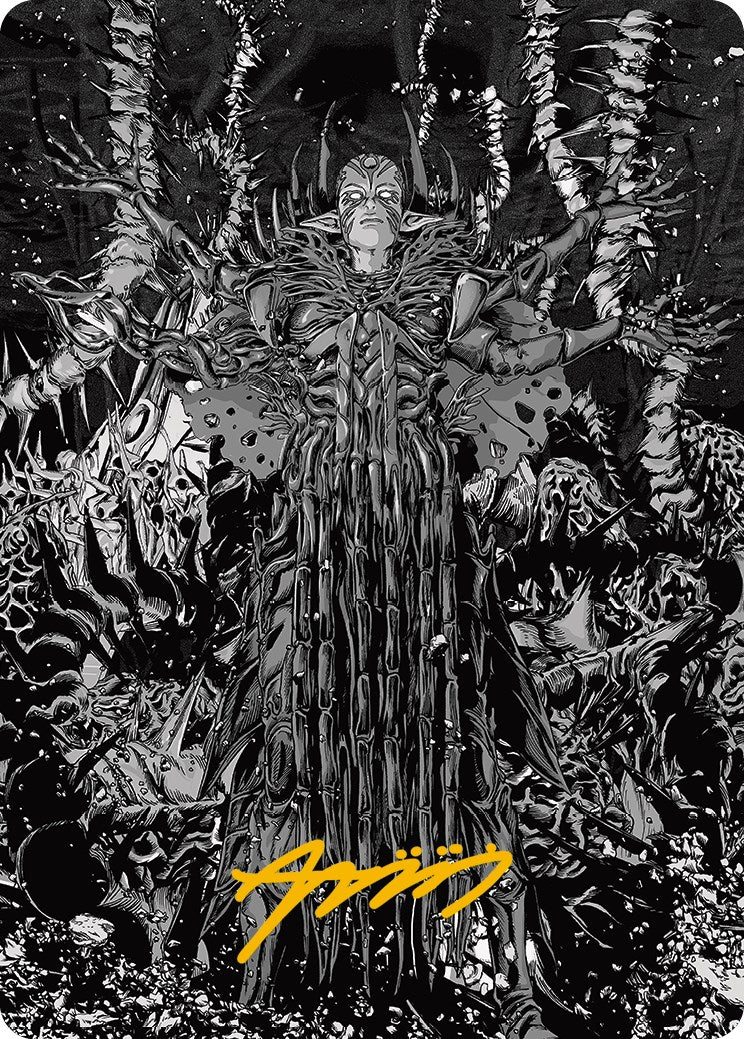 Nissa, Ascended Animist Art Card (Gold-Stamped Signature) [Phyrexia: All Will Be One Art Series] | The CG Realm