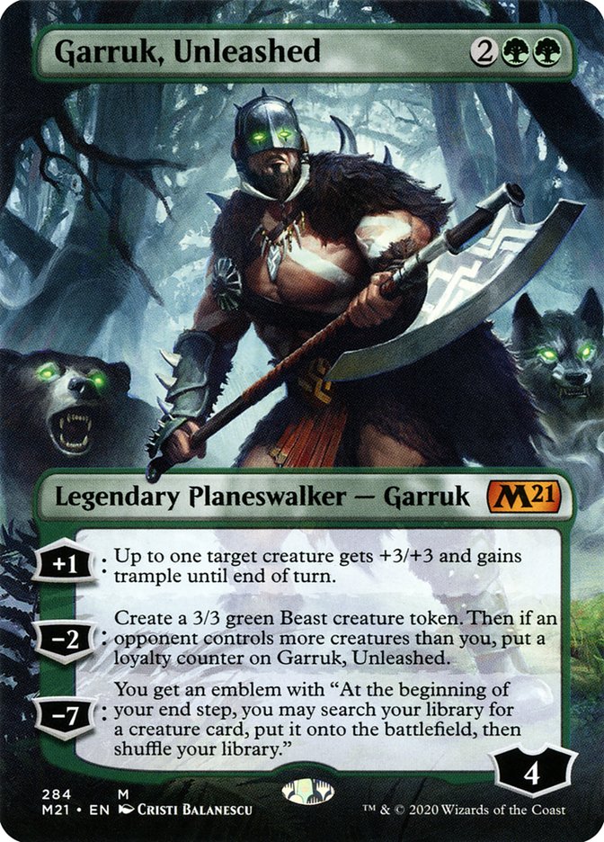 Garruk, Unleashed (Borderless) [Core Set 2021] | The CG Realm