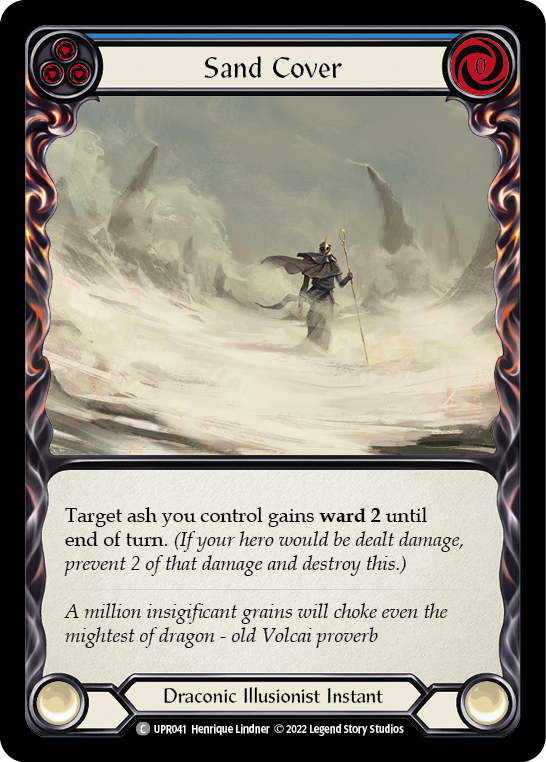 Sand Cover (Blue) [UPR041] (Uprising)  Rainbow Foil | The CG Realm