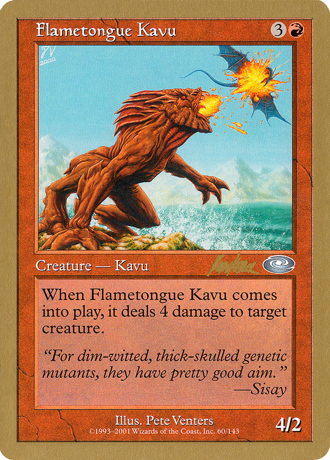 Flametongue Kavu (Brian Kibler) [World Championship Decks 2002] | The CG Realm