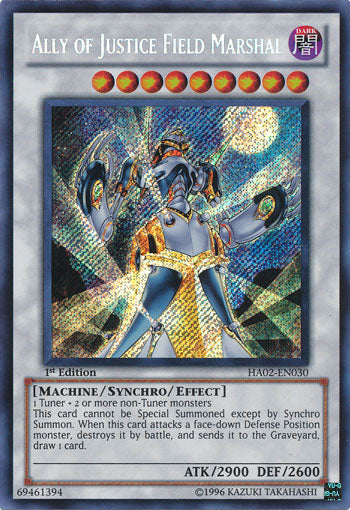 Ally of Justice Field Marshal [HA02-EN030] Secret Rare | The CG Realm