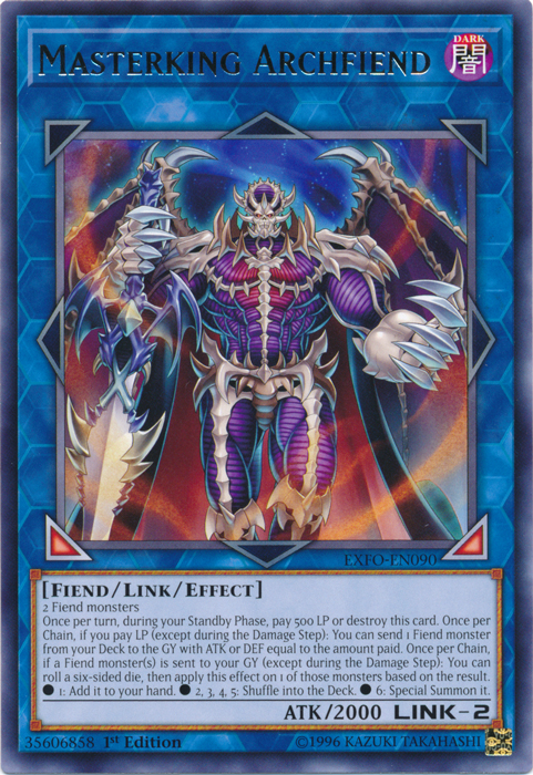 Masterking Archfiend [EXFO-EN090] Rare | The CG Realm