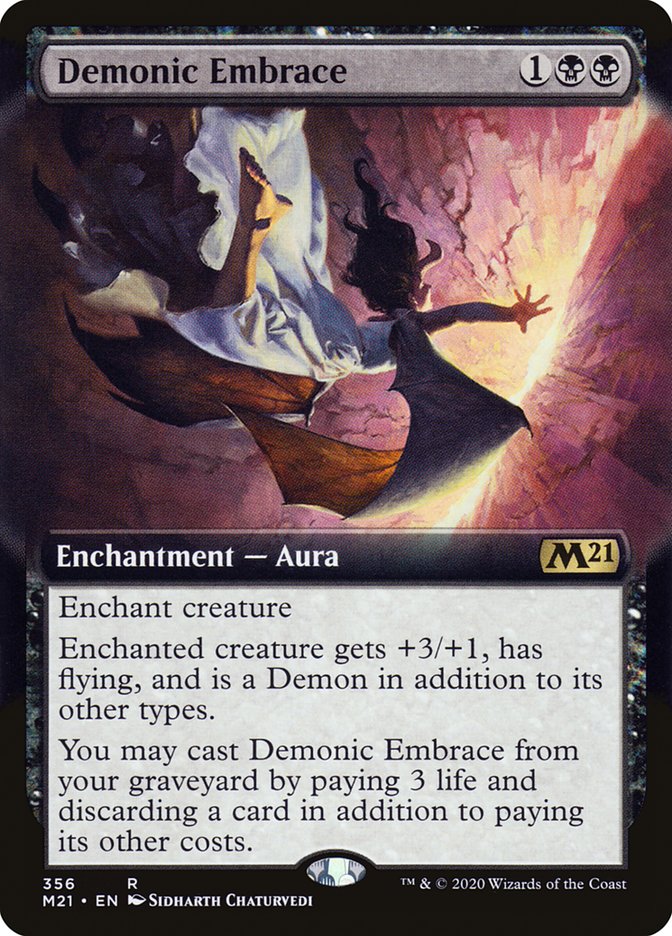 Demonic Embrace (Extended Art) [Core Set 2021] | The CG Realm