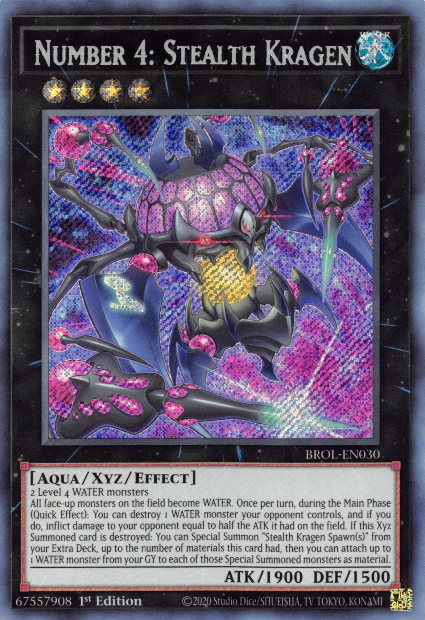 Number 4: Stealth Kragen [BROL-EN030] Secret Rare | The CG Realm