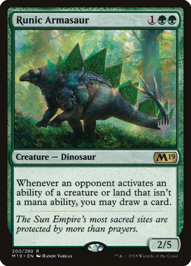 Runic Armasaur (Promo Pack) [Core Set 2019 Promos] | The CG Realm