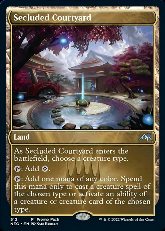 Secluded Courtyard (Promo Pack) [Kamigawa: Neon Dynasty Promos] | The CG Realm