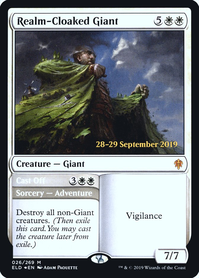 Realm-Cloaked Giant // Cast Off [Throne of Eldraine Prerelease Promos] | The CG Realm