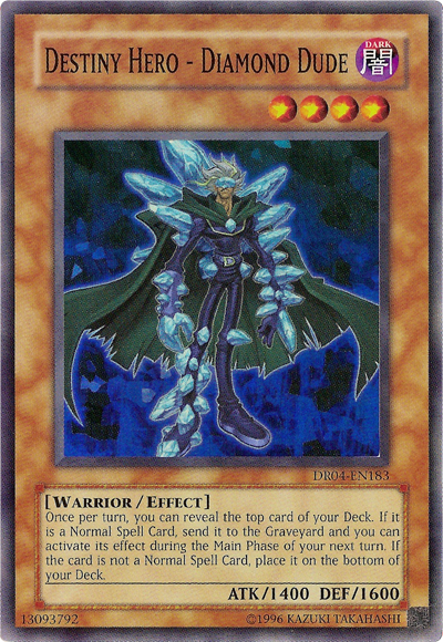 Destiny HERO - Diamond Dude [DR04-EN183] Super Rare | The CG Realm