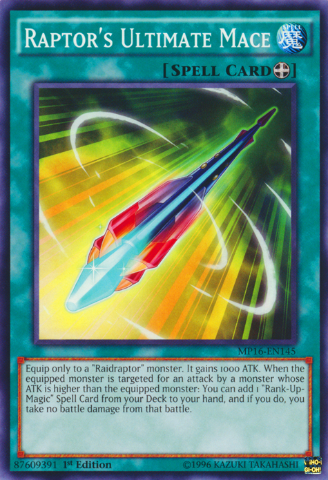 Raptor's Ultimate Mace [MP16-EN145] Common | The CG Realm