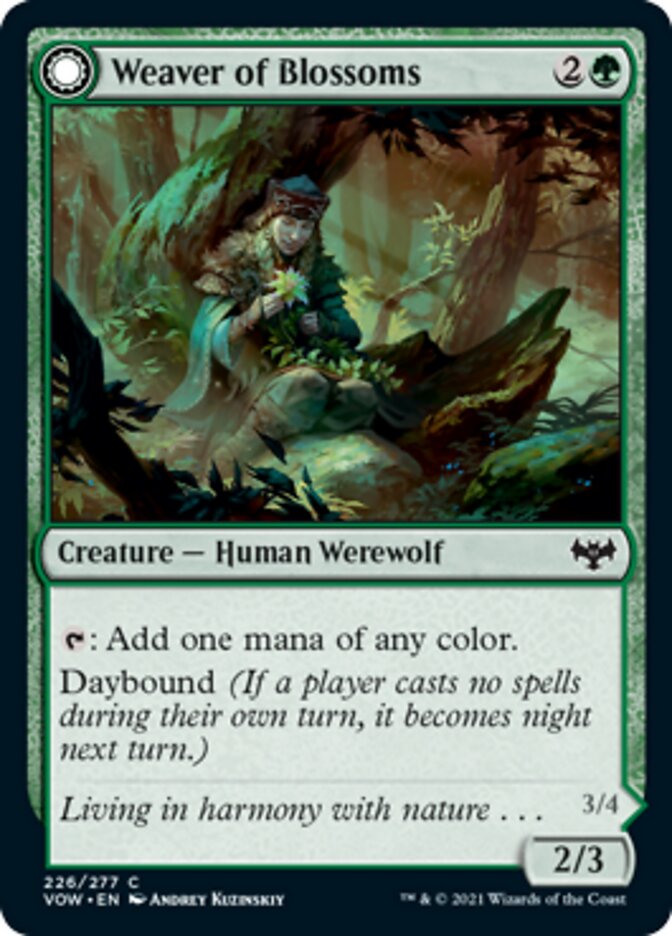 Weaver of Blossoms // Blossom-Clad Werewolf [Innistrad: Crimson Vow] | The CG Realm