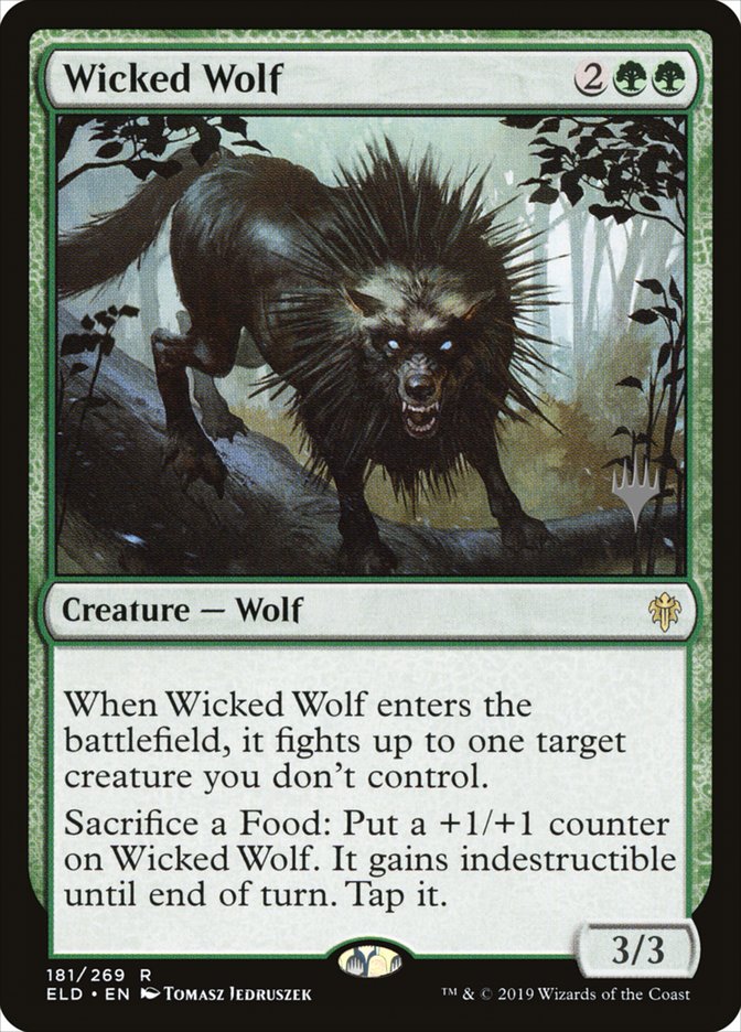 Wicked Wolf (Promo Pack) [Throne of Eldraine Promos] | The CG Realm