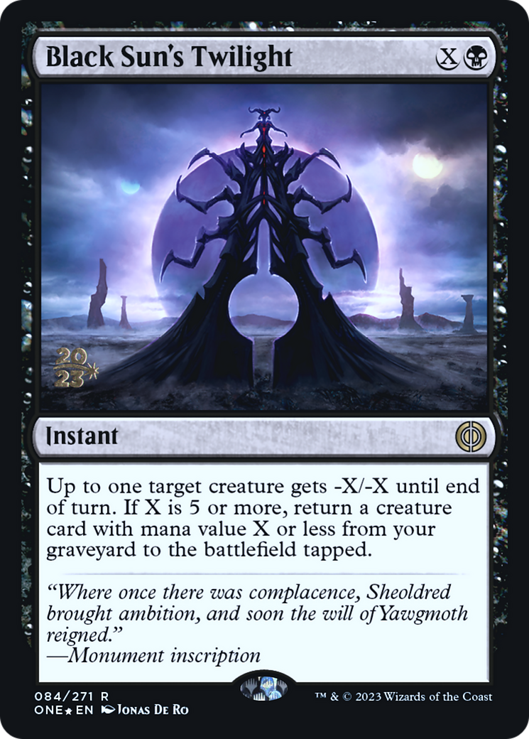 Black Sun's Twilight [Phyrexia: All Will Be One Prerelease Promos] | The CG Realm