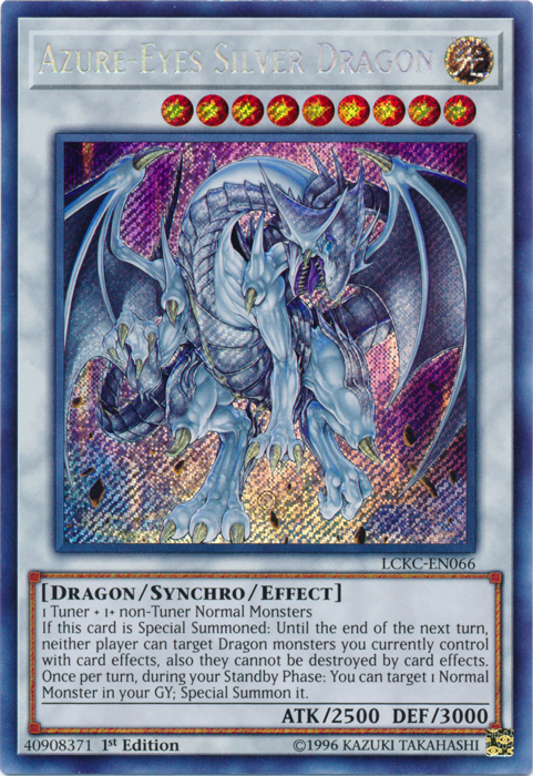 Azure-Eyes Silver Dragon [LCKC-EN066] Secret Rare | The CG Realm