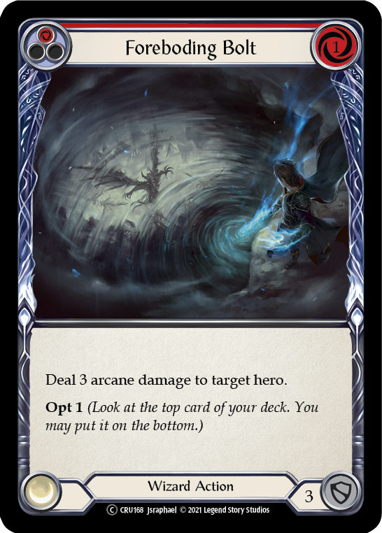 Foreboding Bolt (Red) [U-CRU168] (Crucible of War Unlimited)  Unlimited Normal | The CG Realm