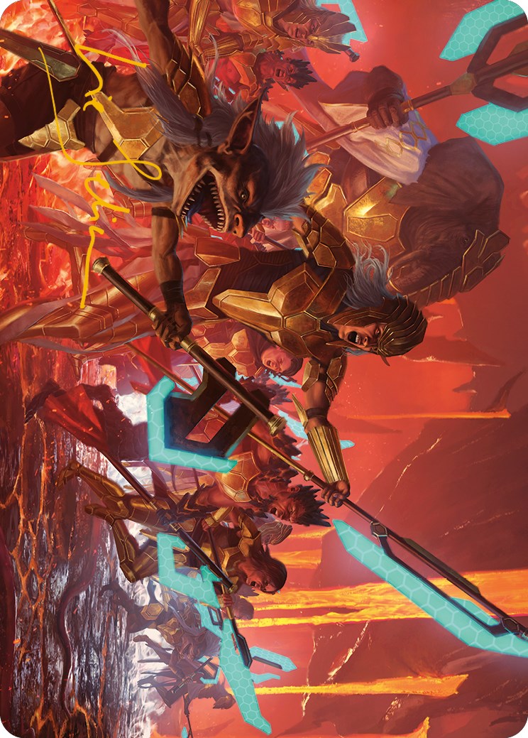 Roar of Resistance Art Card (Gold-Stamped Signature) [Phyrexia: All Will Be One Art Series] | The CG Realm