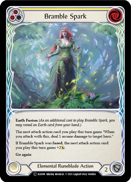 Bramble Spark (Yellow) [U-ELE086] (Tales of Aria Unlimited)  Unlimited Rainbow Foil | The CG Realm
