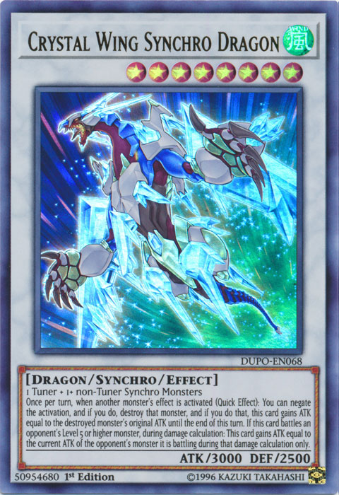 Crystal Wing Synchro Dragon [DUPO-EN068] Ultra Rare | The CG Realm