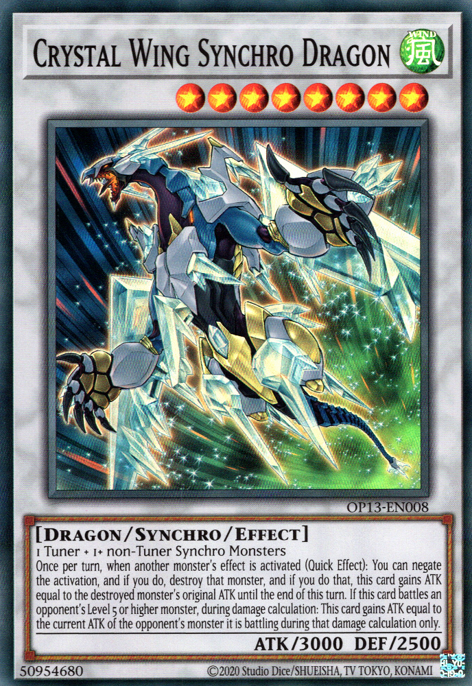 Crystal Wing Synchro Dragon [OP13-EN008] Super Rare | The CG Realm
