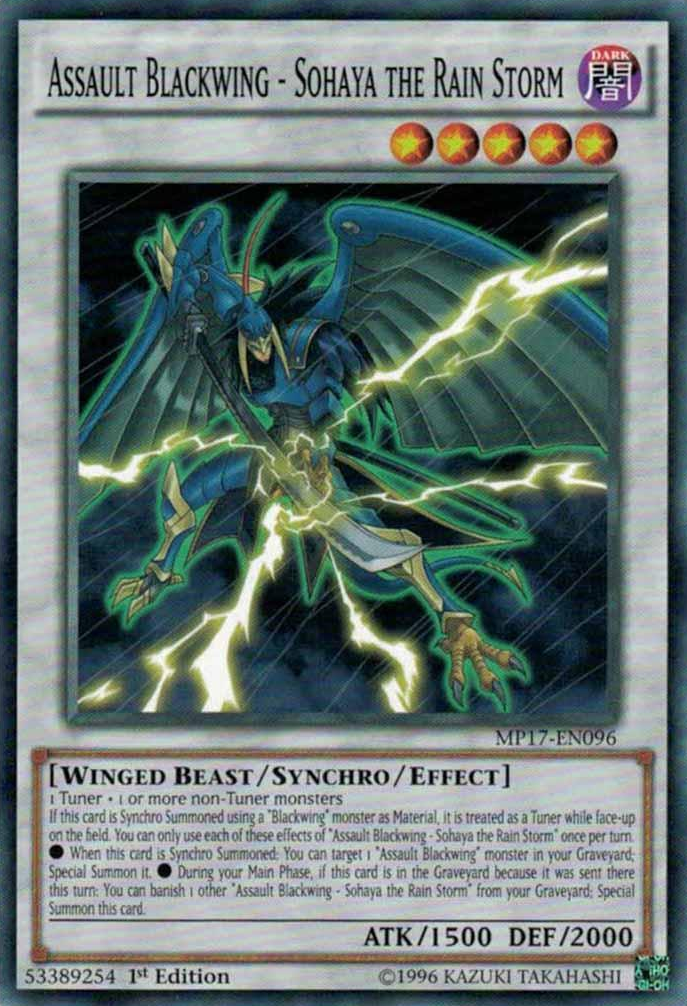Assault Blackwing - Sohaya the Rain Storm [MP17-EN096] Common | The CG Realm