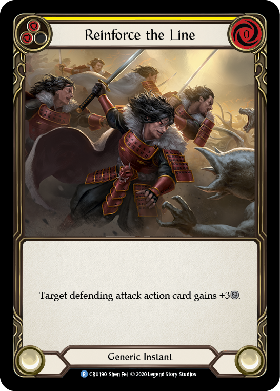 Reinforce the Line (Yellow) [CRU190] (Crucible of War)  1st Edition Normal | The CG Realm