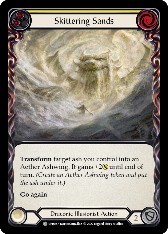 Skittering Sands (Yellow) [UPR037] (Uprising)  Rainbow Foil | The CG Realm