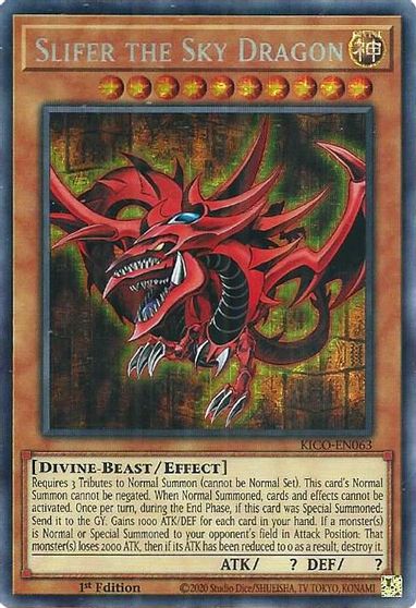 Slifer the Sky Dragon [KICO-EN063] Secret Pharaoh's Rare | The CG Realm