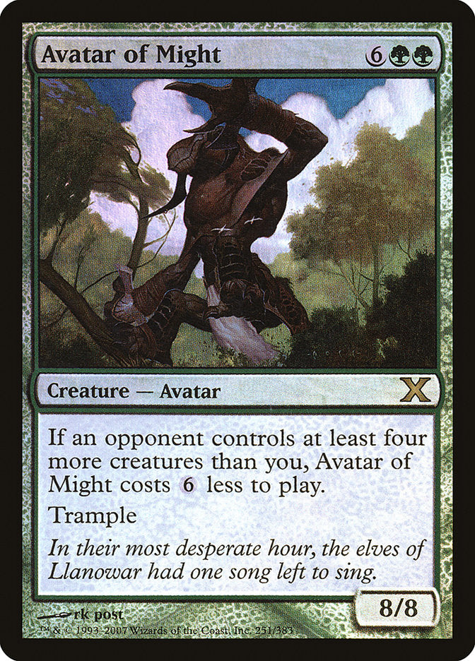 Avatar of Might (Premium Foil) [Tenth Edition] | The CG Realm