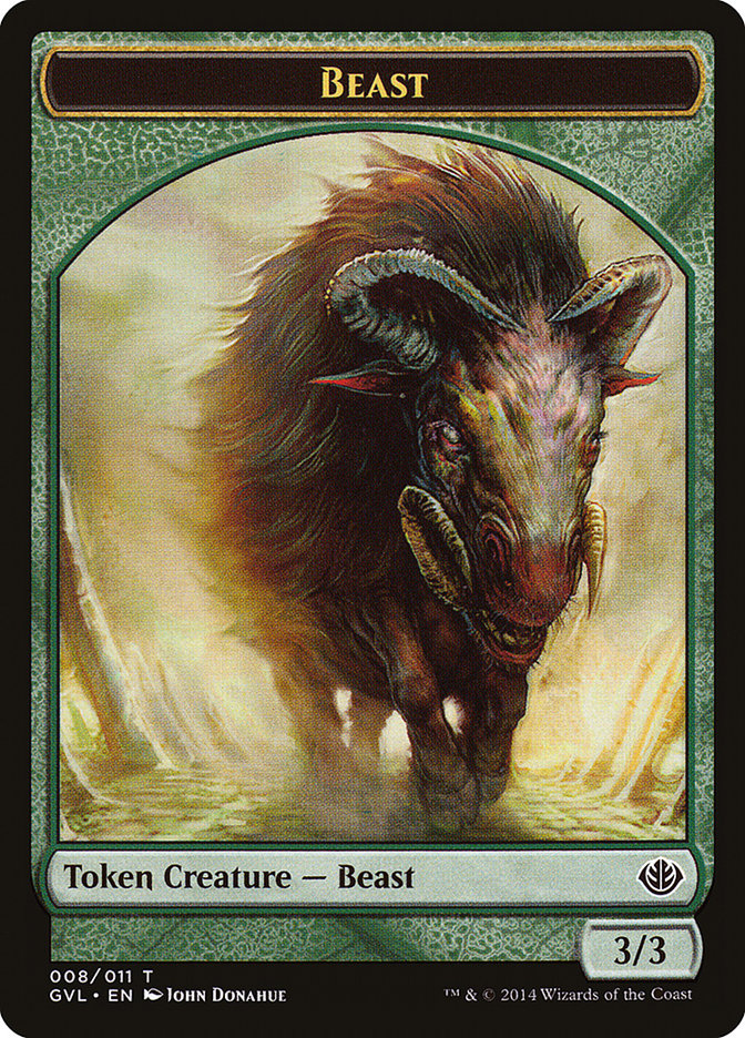 Beast Token (008/011) (Garruk vs. Liliana) [Duel Decks Anthology Tokens] | The CG Realm