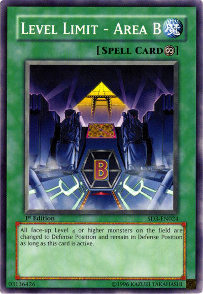 Level Limit - Area B [SD3-EN024] Common | The CG Realm
