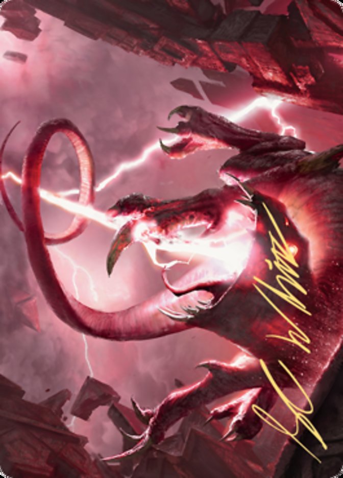 Thundering Rebuke Art Card (Gold-Stamped Signature) [Zendikar Rising Art Series] | The CG Realm