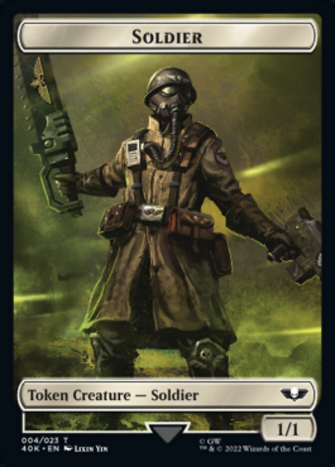 Soldier (004) // Vanguard Suppressor Double-Sided Token (Surge Foil) [Warhammer 40,000 Tokens] | The CG Realm