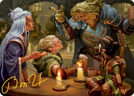You Meet in a Tavern Art Card (Gold-Stamped Signature) [Dungeons & Dragons: Adventures in the Forgotten Realms Art Series] | The CG Realm