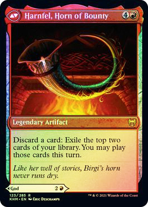 Birgi, God of Storytelling // Harnfel, Horn of Bounty [Kaldheim Prerelease Promos] | The CG Realm