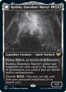Katilda, Dawnhart Martyr (DBL-288) - Innistrad: Double Feature: (Double Faced Transform)