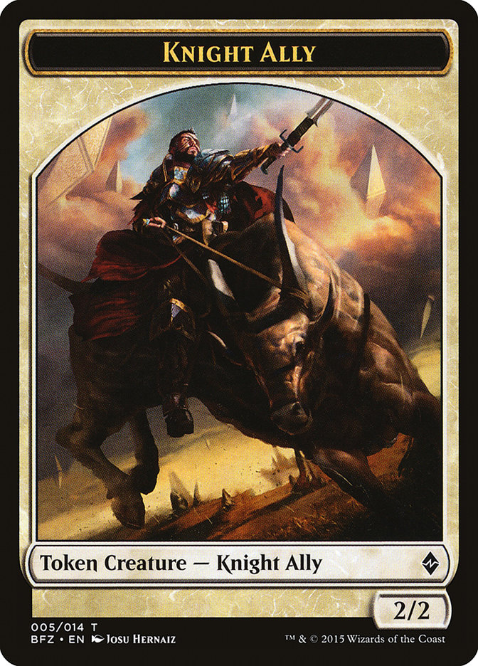 Knight Ally Token [Battle for Zendikar Tokens] | The CG Realm