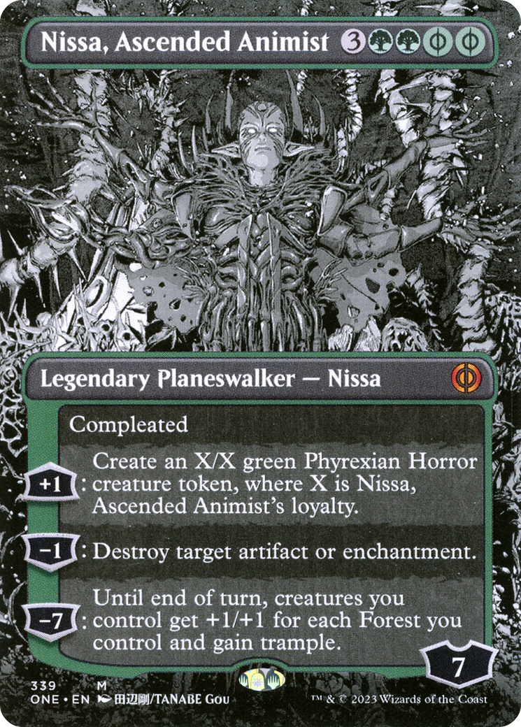 Nissa, Ascended Animist (Borderless Manga) [Phyrexia: All Will Be One] | The CG Realm