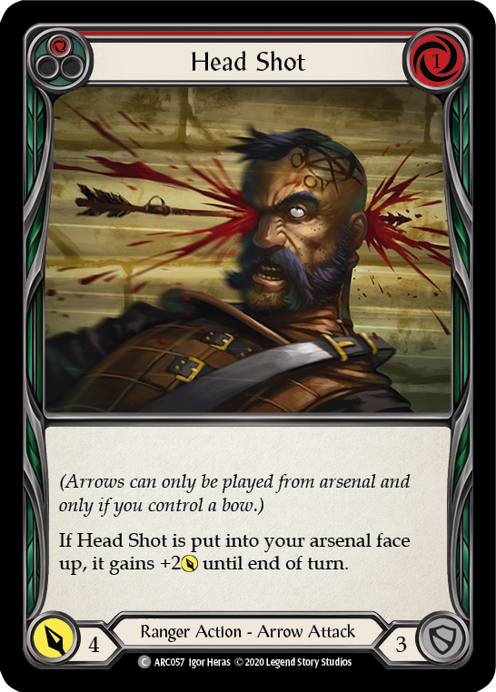 Head Shot (Red) [U-ARC057] (Arcane Rising Unlimited)  Unlimited Rainbow Foil | The CG Realm