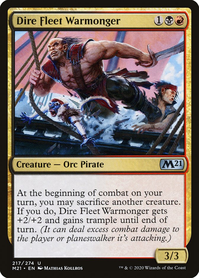 Dire Fleet Warmonger [Core Set 2021] | The CG Realm