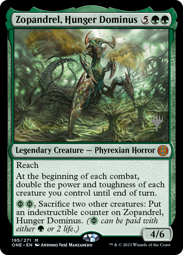 Zopandrel, Hunger Dominus (Promo Pack) [Phyrexia: All Will Be One Promos] | The CG Realm